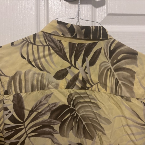 Tori Richard Hawaiian Shirt Sz XL Mens Yellow Monstera Leaves Tropical Cruise - Picture 13 of 13